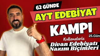 Divan Edebiyatı Nazım Biçimleri  62 Günde AYT EDEBİYAT Kampı 2024 PDF 📌25Gün  Deniz Hoca [upl. by Fiden110]