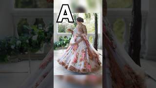 Choose your name first latter and see your lehenga latestcollection2024 viral newfancydesigner [upl. by Matthew]