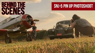 New Pinup Photoshoot with SNJ5 Aircraft and 1941 Oldsmobile  Behind the Scenes [upl. by Ytoc]