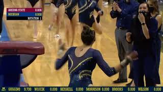 Natalie Wojcik Near Perfect Vault Michigan vs Arizona State 2022 9975 [upl. by Nilrak]