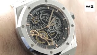 Audemars Piguet Royal Oak Double Balance Wheel Openworked 15407STOO1220ST01 Review [upl. by Akinak]