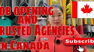 Trusted Agencies in Canada and Jobs Opening 2024 and 2025 [upl. by Wilfrid]