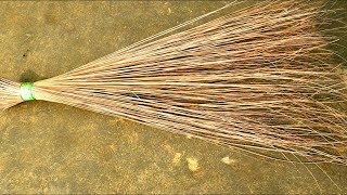 how to make broom at home  broom making by hand  simple rural lifestyle [upl. by Francene]