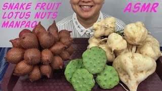 ASMR Snake Fruit Lotus Seeds amp Jicama  สละ เม็ดบัว มันเภา  Eating Sounds  Whispers  Nana Eats [upl. by Aiuqram]