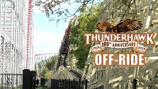 Thunderhawk OffRide Footage Dorney Park PTC Wood Coaster  NonCopyright [upl. by Nnairet]