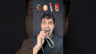 Snakeeggtoothpastedabar chyawanprash asmr eatingchallenge bikueating food cartoon Bikram [upl. by Nyrual]