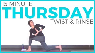 Thursday 7 Day Yoga Challenge Twist amp Rinse Vinyasa Yoga Routine  Sarah Beth Yoga [upl. by Georgena]