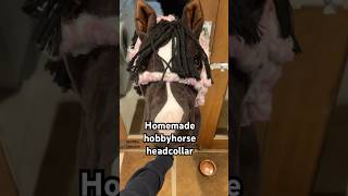 Homemade hobby horse headcollar  bridle Pink and white💖🤍 hobbyhorse horse homemade diy [upl. by Allemat]