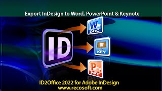 ID2Office 2022  Export InDesign to Word in 1click only [upl. by Avril]