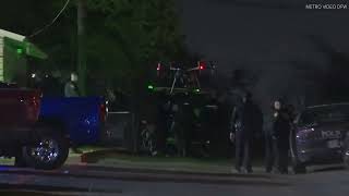 Raw video SWAT deploys drone and robot in Fort Worth standoff [upl. by Pompea]