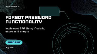 Forget Password Functionality  Node JS  Nodemailer  Crypto  Step By Step Tutorial [upl. by Ahtelat]