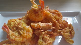 How to fry battered crispy prawns  prawns recipe [upl. by Eelano]