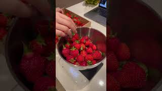 🤯 You Wont BELIEVE How Many Strawberries Are in This Gelato 🍓 shorts baking recipe [upl. by Fredel]