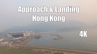 Landing at Hong Kong 4K Malaysian Airlines KL to HK [upl. by Boatwright]