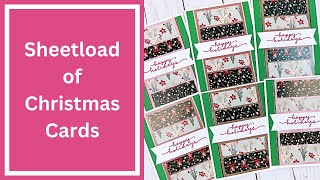 October 2024 SheetLoad of Cards  Christmas Cardmaking Process [upl. by Shanta]