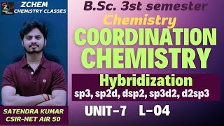 L4 Hybridization of coordination compounds  Tetrahedral Square planar Octahedral complex zchem [upl. by Notsa]