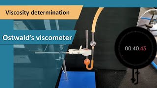 Viscosity determination using Ostwalds viscometer  viscosity experiment  viscosity measurements [upl. by Cantu]