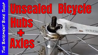 Repairing Unsealed Loose Ball Bearing Bicycle Hubs BMX Axle Replacement [upl. by Herstein]