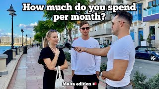 How Much Do You SPEND per month living in Malta   asking the public [upl. by Nnylecoj]