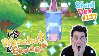 SUPER RARE SHINY PORYGON in POKEMON LETS GO PIKACHU AND EEVEE [upl. by Anoed]