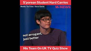 Singaporean Student Hard Carries His Team On UK TV Quiz Show [upl. by Pliam416]