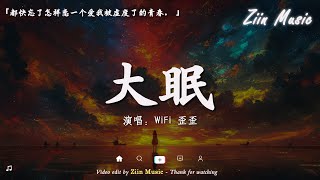 WiFi 歪歪  大眠（LOFI）「都快忘了怎樣戀一個愛 我被虛度了的青春」【動態歌詞】♪ ZiinMusicuf1ut [upl. by Kendre]