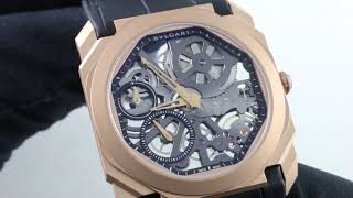 Bulgari Octo Finissimo UltraThin SKELETON Automatic 102946 BGO40PGLXTSK Luxury Watch Review [upl. by Reames]