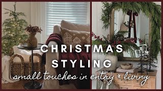 Christmas Styling  small touches in entry amp living room [upl. by Lucas]