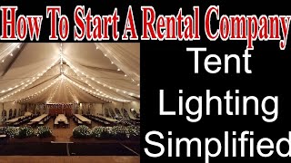 Tent Lighting Simplified  Start a Party Rental Company [upl. by Yelrebma]