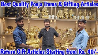 brass gift items లైఫ్ టైం గుర్తుండిపోయే Gifts Idols Pooja Items Kitchen Appliances Home Decor [upl. by Yanahc]