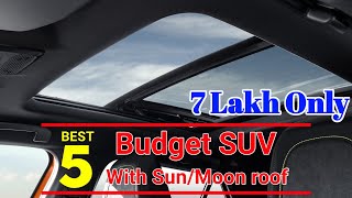 Best 5 Cheapest SUV with Sunroof and moonroof  Sunroof और moonroof वाली 5 सबसे सस्ती SUV गाड़ियां [upl. by Gelasias]