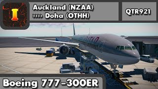 XP11 777 ULH  Auckland NZAA ✈ Doha OTHH  QTR921 [upl. by Zimmer]