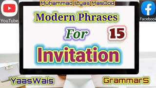 Top 15 Modern English Phrases for Invitation  Invitation Video  How to Invite Someone in English [upl. by Ocana]