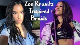 Zoe Kravitz Inspired BRAIDS  Curly Culture [upl. by Stoneman]