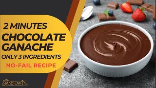 2 minutes Quick and Simple Chocolate Ganache Recipe By Chef [upl. by Adnuahsal]