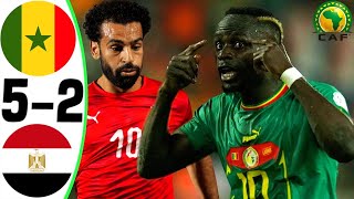 Senegal vs Egypt 52  All Goals and Highlights  2024 🔥 MANE vs SALAH [upl. by Yramliw479]