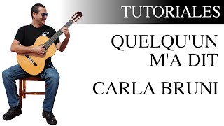 Aprende a tocar Quelquun ma dit de Carla Bruni en la guitarra [upl. by Ahel]