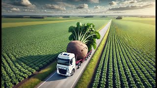 Modern Agriculture Harvest Technology Inside the Sugar Beet Harvest and Processing Journey [upl. by Drabeck]