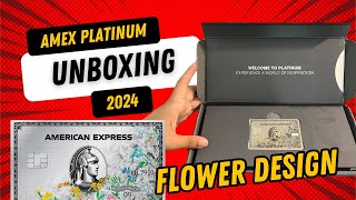 Amex Platinum Unboxing x Kehinde Wiley Flower Design 2024 [upl. by Studnia]