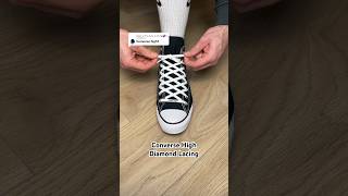 How to Lace Converse High Tops Diamond Lacing Method 🤩 [upl. by Emlynne]