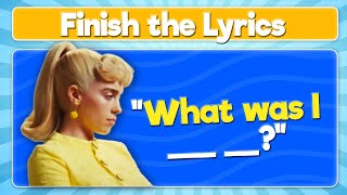 Finish the Lyrics  Popular 2023 Songs Music Quiz [upl. by Farra]