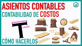 ASIENTOS CONTABLES DE CONTABILIDAD DE COSTOS  CURSO DE COSTOS [upl. by Anij]