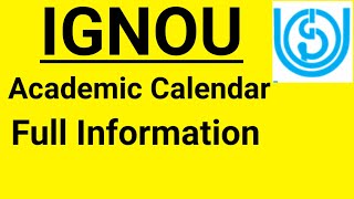 Academic Calendar Of Ignou [upl. by Damian]