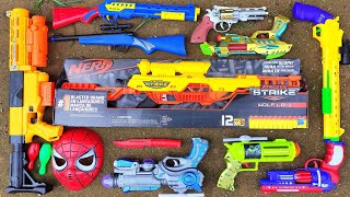 Collecting 7 Sniper Rifles AK47 GUN NERF GUN NERF SNIPER RIFLE M16 GUN NERF MEGA DUAL STRIKE MP5 GUN [upl. by Charity]