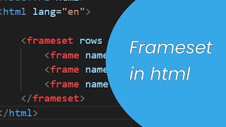 HTML Tutorial  HTML frameset tag  HTML frame tag  Quick Code Academy [upl. by Skolnik]