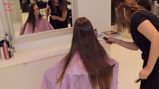 201856 Paulina preview  very long hair cut to bob [upl. by Analram]