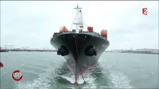 Laccueil dun navire dans le port du Havre par les remorqueurs Vidéo France 2 de 2013 [upl. by Hildie43]