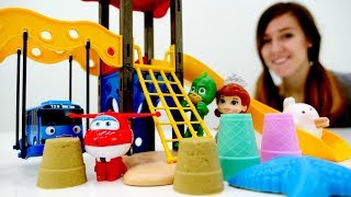 Guardería Infantil Tayo Pj Masks y Play Doh cena Videos divertidos [upl. by Emery37]