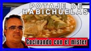 COMO HACER UN POTAJE DE HABICHUELAS BLANCAS CON BACALAO [upl. by Terrijo]