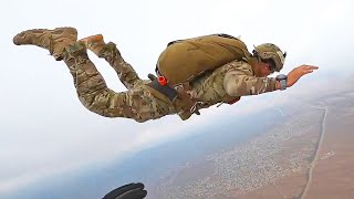 Paratroopers Jump from Short C23B Sherpa in Marana Arizona • DavisMonthan Air Force Base [upl. by Nysila234]